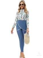 Maillot de bain burkini océan tropical en tissu léger