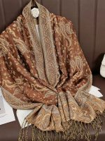 Pashmina brun caramel élégante et douce