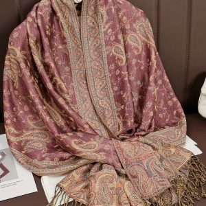 Pashmina prune élégante et douce pour un look raffiné