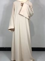 Robe abaya beige élégante et moderne