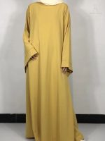 Robe abaya jaune élégante et moderne
