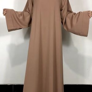 Robe abaya marron élégante pour femmes