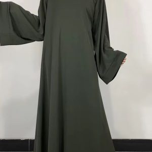 Robe abaya vert foncé élégante et moderne