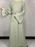 Robe abaya élégante en vert menthe