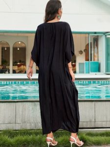 Djellaba chic en ébène, style unique