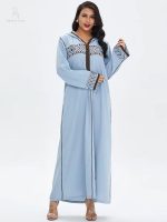 Robe djellaba moderne femme "Ciel Glacé