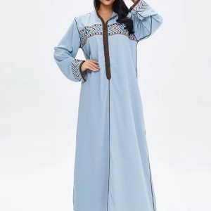 Djellaba femme élégante en couleur glacée