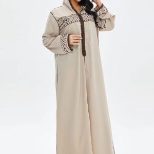 Djellaba élégante pour femme en couleur écru