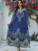 Robe djellaba marocaine Al-Hanane en tissu élégant