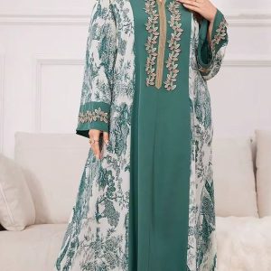 Robe djellaba marocaine Al-Lulu en tissu léger