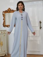 Robe djellaba marocaine Al-Qamar en tissu léger et élégant