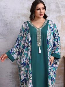 Djellaba Al-Suhail avec motifs marocains élégants