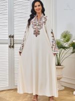 Robe djellaba marocaine Al-Yasmine en tissu léger