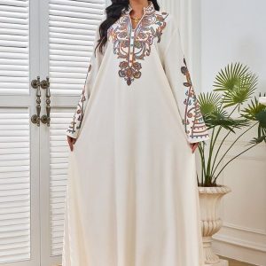 Robe djellaba marocaine Al-Yasmine en tissu léger