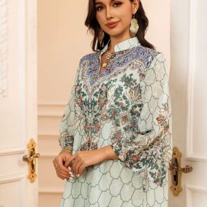 Djellaba Al-Zahra aux motifs marocains raffinés