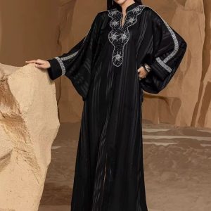 Robe djellaba marocaine Fadila, élégance traditionnelle