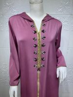 Robe longue marocaine couleur violet