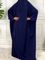 Robe Jilbab Bleu Marine élégante et moderne