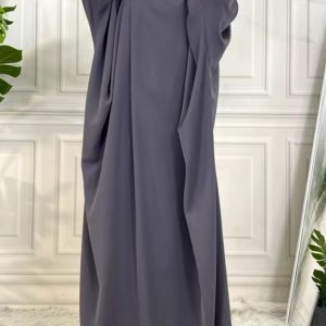 Robe Jilbab gris élégante et moderne