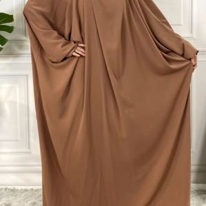 Robe Jilbab marron élégante et confortable pour femme