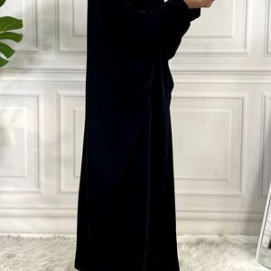Robe Jilbab noire élégante et intemporelle