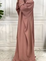 Robe Jilbab rose élégante pour femmes