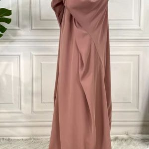 Robe Jilbab rose élégante pour femmes