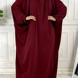 Robe Jilbab Rouge élégante et moderne