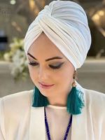Turban hijab blanc élégant pour un style moderne